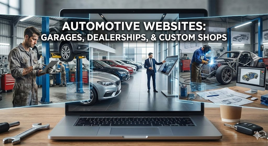Custom website design for automotive garage and dealership