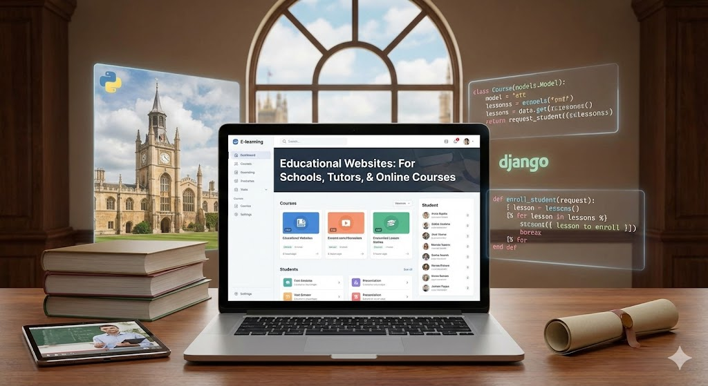 Educational website design for schools and online courses