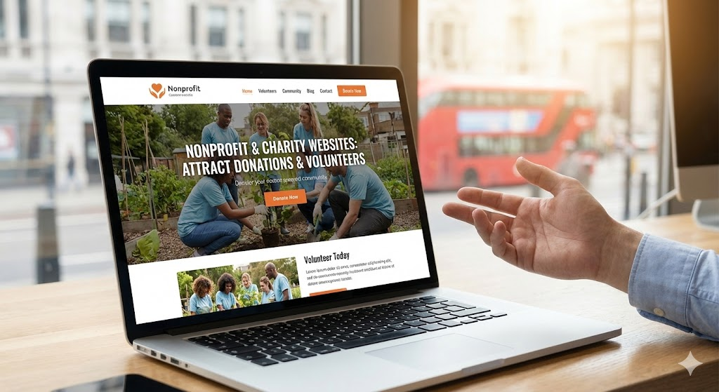 Nonprofit charity website with integrated donation system