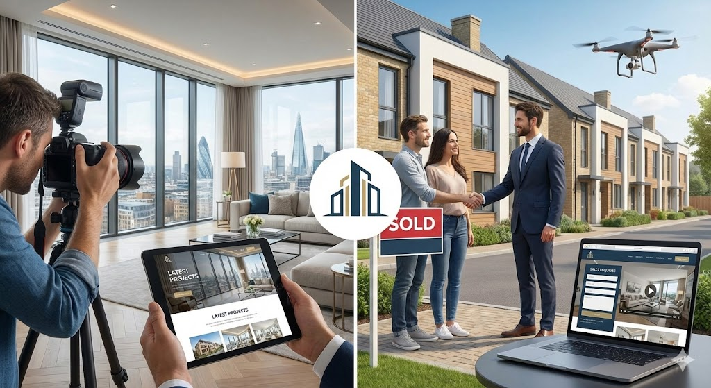 Modern property development CGI render London