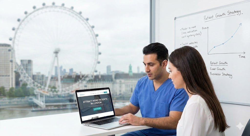 Modern dental clinic reception in London