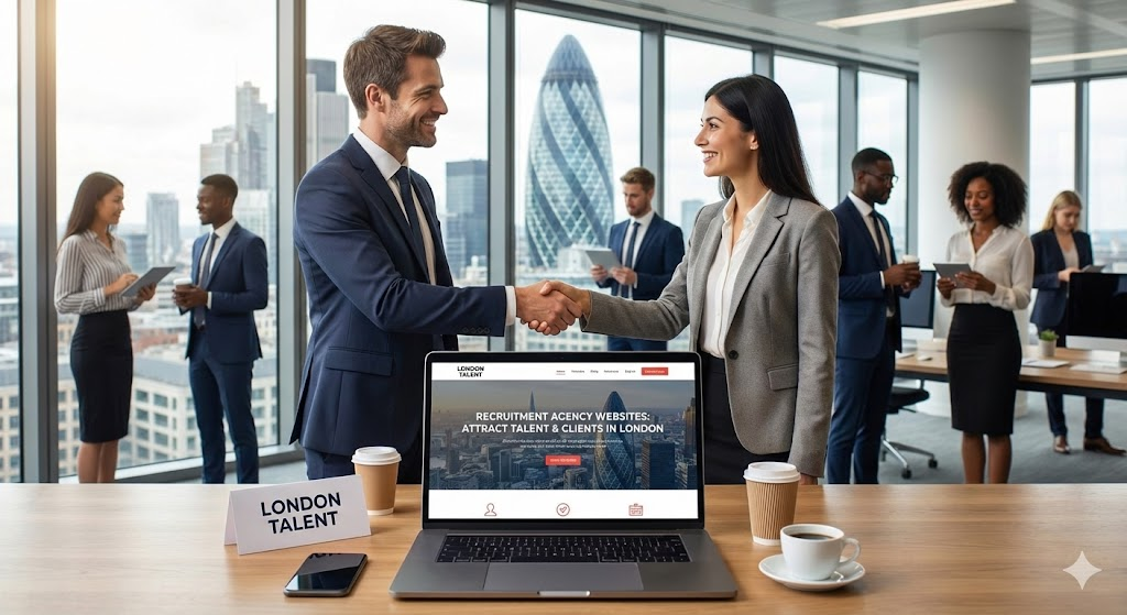 Recruitment consultant reviewing candidate profiles in London