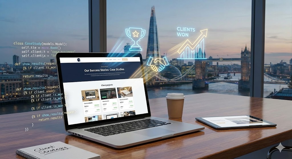 Case study website design for winning clients.