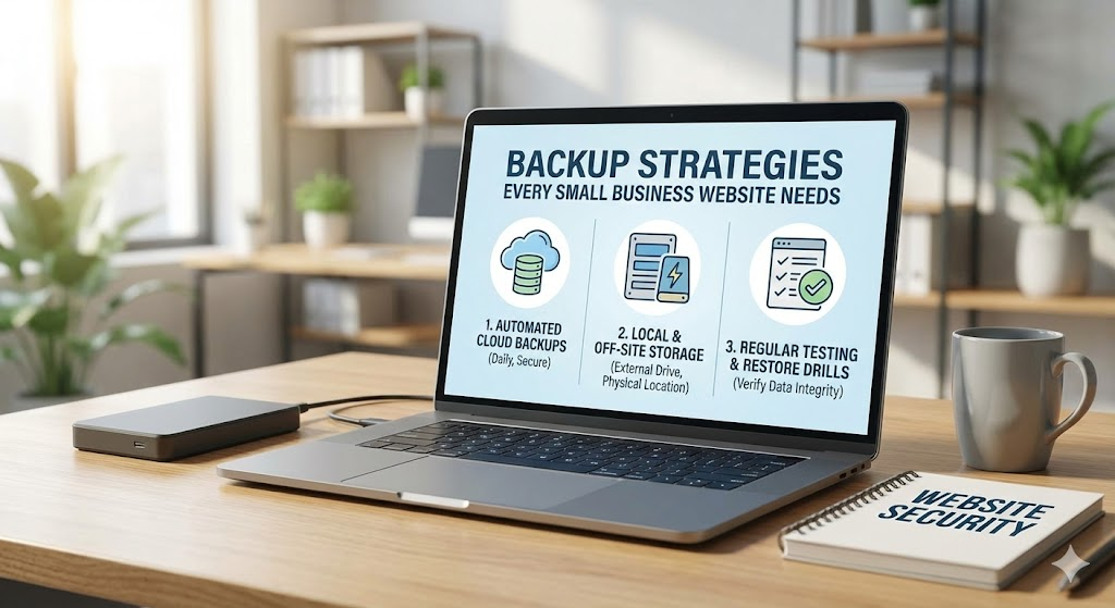 Secure website backup strategies for business.