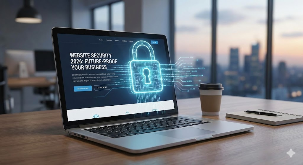 Website security and cybersecurity concept 2026.