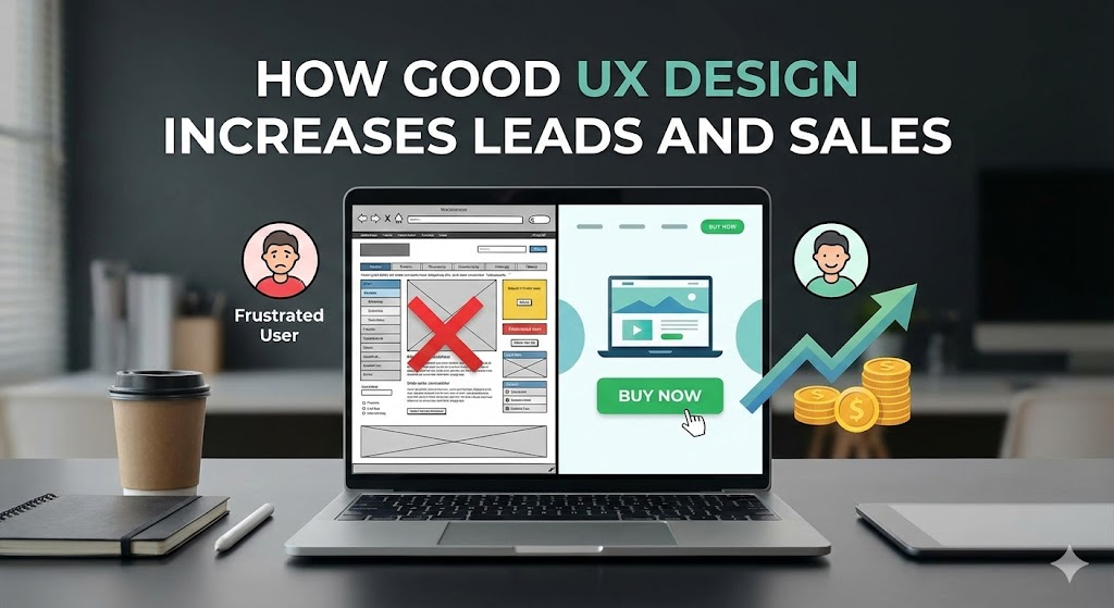 Good vs Bad UX design impact on sales.
