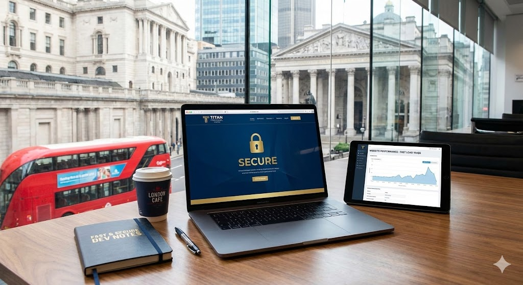 Fast and secure Django website development case study for Titan Financial London.