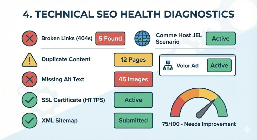 A visual metaphor showing a detour sign representing a 301 redirect and a directional sign representing a canonical tag.