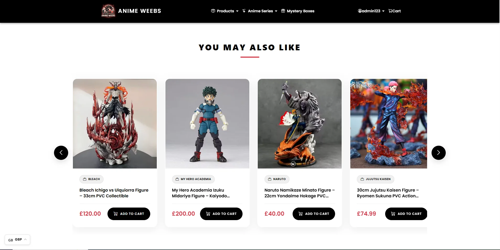 Mobile-Optimised Design - Responsive Product Display and Carousel