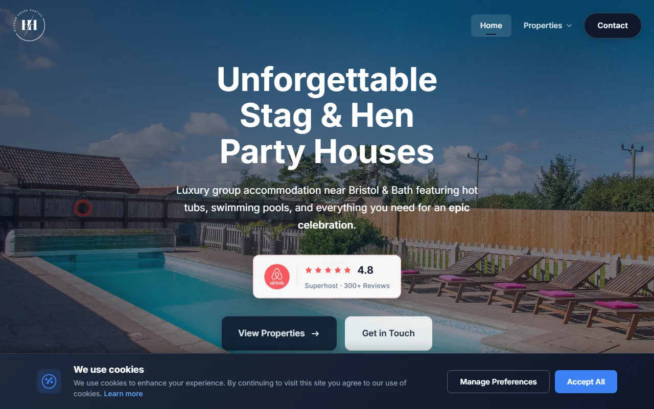 Stag Hen Houses - Luxury Group Accommodation Booking Platform