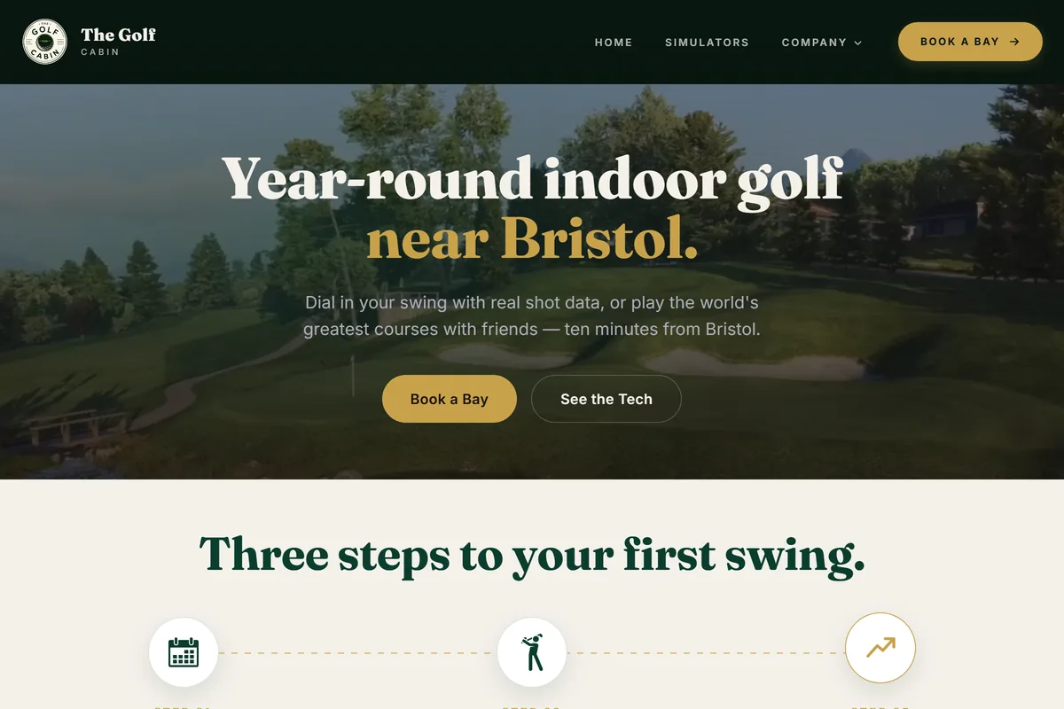The Golf Cabin - Indoor Golf Simulator Booking Platform